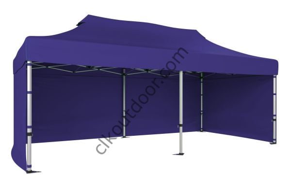 CLK 4x8 40 mm Katlanabilir Tente Gazebo Çadır Gazebo Çadır 3 Yan Kapalı Lacivert