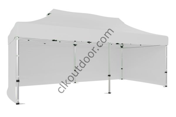CLK 4x8 40 mm Katlanabilir Tente Gazebo Çadır Gazebo Çadır 3 Yan Kapalı Beyaz