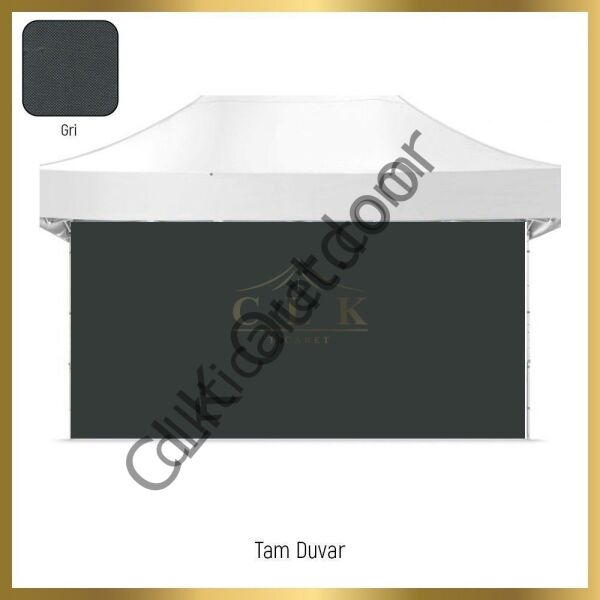 CLK 2,5x5 40 mm Katlanabilir Tente Gazebo Çadır Gazebo Çadır 3 Yan Duvarlı 2 Pencereli Lacivert