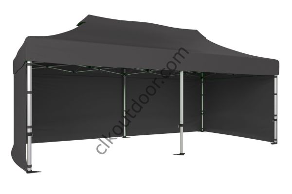 CLK 4x8 40 mm Katlanabilir Tente Gazebo Çadır Gazebo Çadır 3 Yan Kapalı Gri