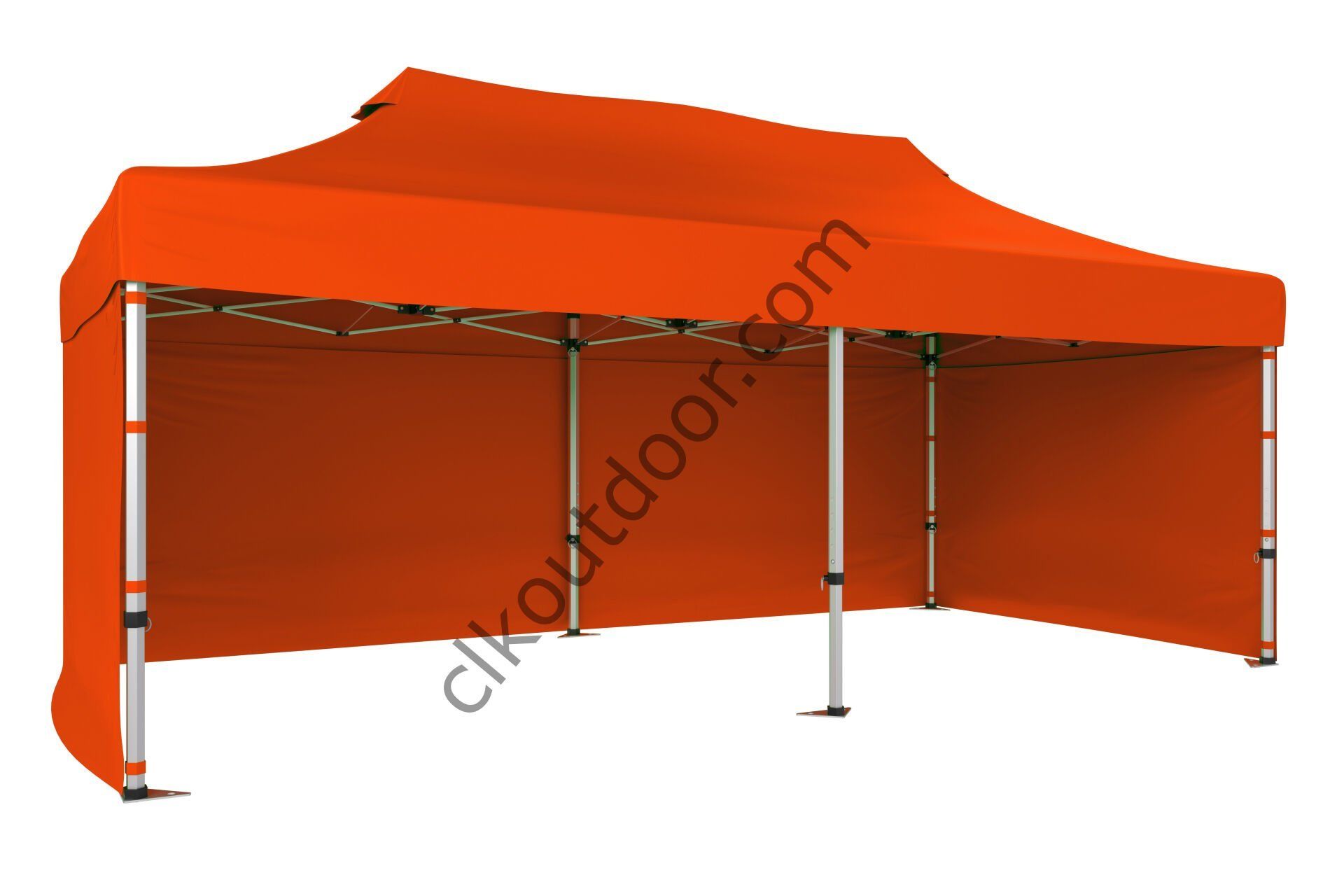 CLK 4x8 40 mm Katlanabilir Tente Gazebo Çadır Gazebo Çadır 3 Yan Kapalı Turuncu