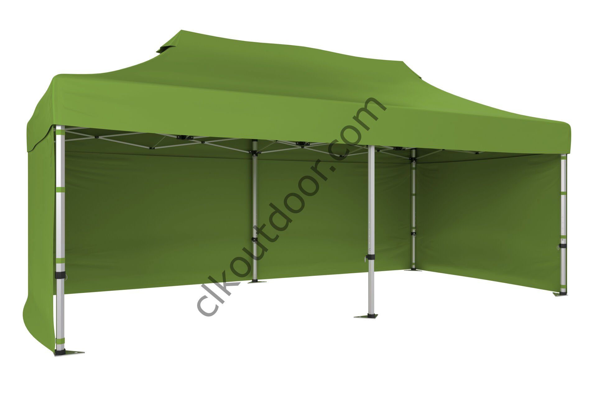 CLK 4x8 40 mm Katlanabilir Tente Gazebo Çadır Gazebo Çadır 3 Yan Kapalı Haki Askeri Yeşil