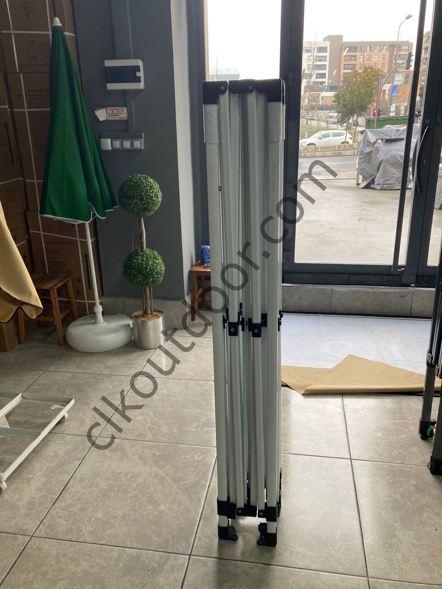 CLK 3x3 30 mm Garden Katlanabilir Tente Bahçe Çadır Yeşil Çardak Bungalow Serisi