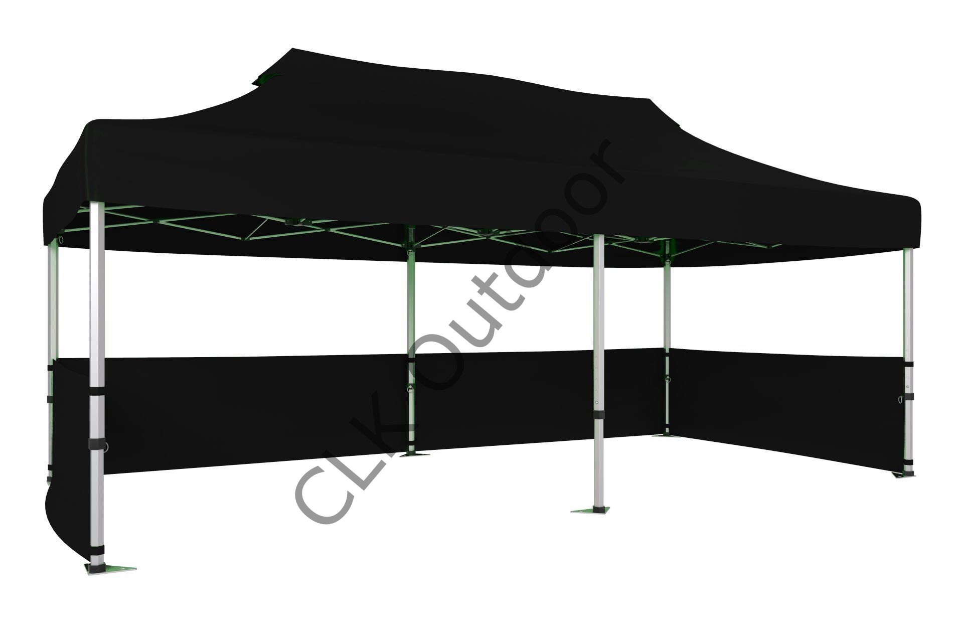CLK 2,5x5 40 mm Katlanabilir Tente Gazebo Çadır Gazebo Çadır 3 Kenar Yarım Duvarlı