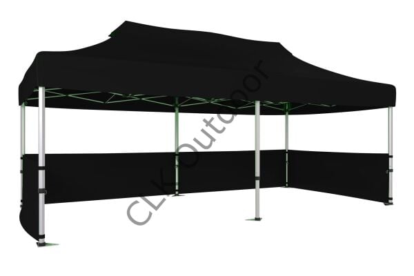 CLK 2,5x5 40 mm Katlanabilir Tente Gazebo Çadır Gazebo Çadır 3 Kenar Yarım Duvarlı