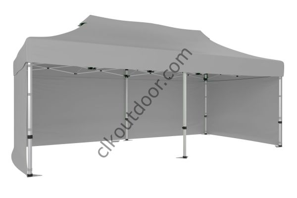 CLK 4x8 40 mm Katlanabilir Tente Gazebo Çadır Gazebo Çadır 3 Yan Kapalı Açık Gri
