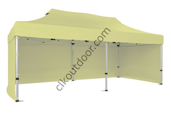 CLK 4x8 40 mm Katlanabilir Tente Gazebo Çadır Gazebo Çadır 3 Yan Kapalı Bej