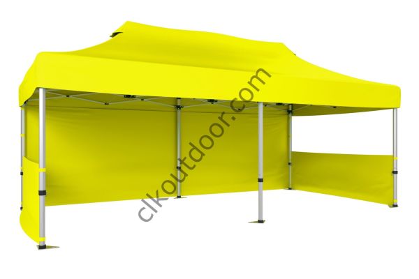 CLK 4x8 40 mm Katlanabilir Tente Gazebo Çadır Gazebo Çadır 1 Tam Duvar 2 Yarım Duvar Sarı