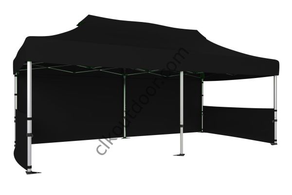 CLK 4x8 40 mm Katlanabilir Tente Gazebo Çadır Gazebo Çadır 1 Tam Duvar 2 Yarım Duvar Siyah