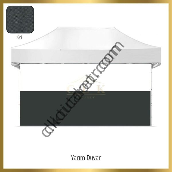 CLK 4x8 40 mm Katlanabilir Tente Gazebo Çadır Gazebo Çadır 1 Tam Duvar 2 Yarım Duvar Açık Mavi (Turkuaz)