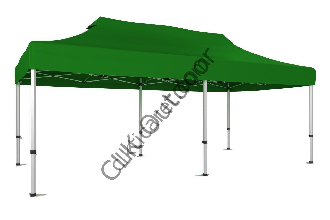 CLK 2,5x5 40 mm Katlanabilir Tente Gazebo Çadır Gazebo Çadır Benetton Yeşil