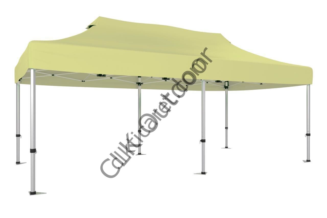 CLK 2,5x5 40 mm Katlanabilir Tente Gazebo Çadır Gazebo Çadır Krem