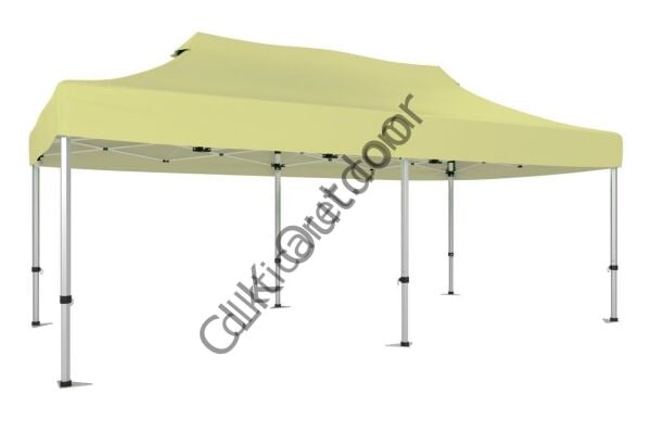 CLK 2,5x5 40 mm Katlanabilir Tente Gazebo Çadır Gazebo Çadır Krem