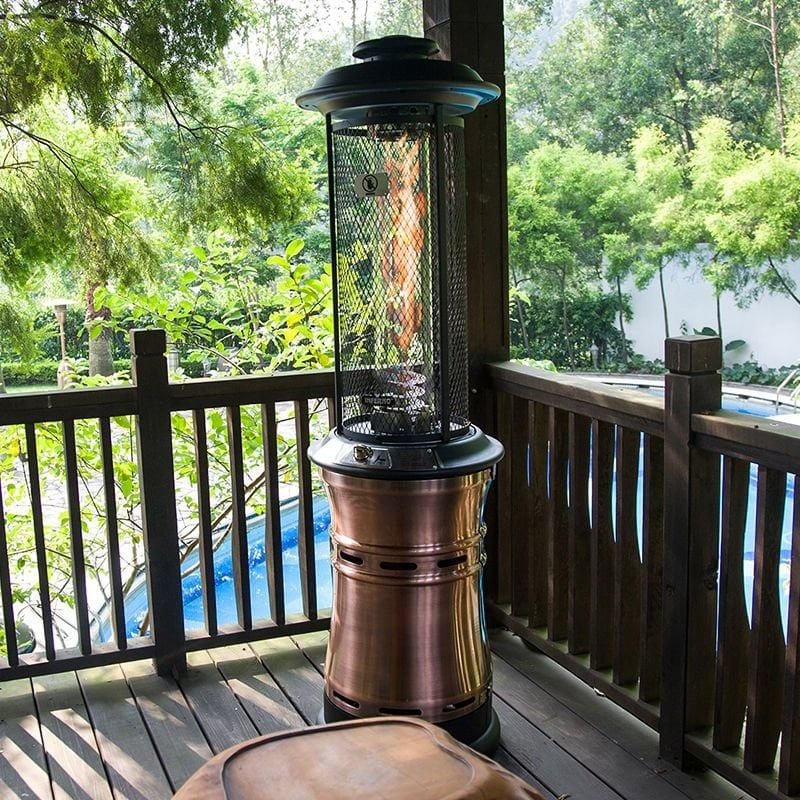 CLK Fener Soba Tüplü Dekoratif Soba Bahçe Isıtıcı Bakır
