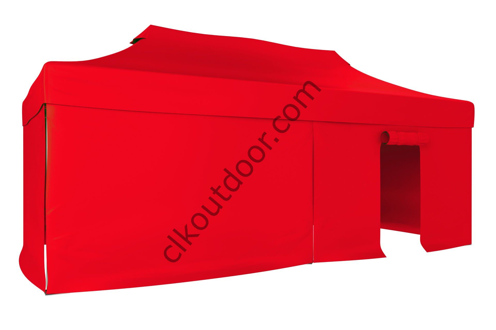 CLK 4x8 40 mm Katlanabilir Tente Gazebo Çadır Gazebo Çadır 3 Yan Kapalı 1 Kapılı Kırmızı