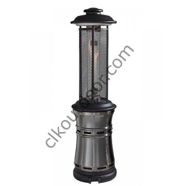 CLK Fener Soba Tüplü Dekoratif Bahçe Isıtıcı Gümüş Gri