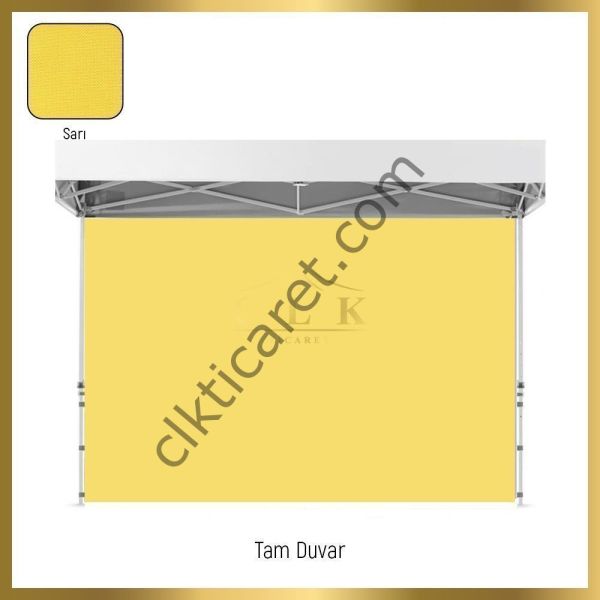 CLK 2x3 Katlanabilir Tente Gazebo Portatif Çadır 1 Tam Duvar 2 Yarım Duvar Bordo