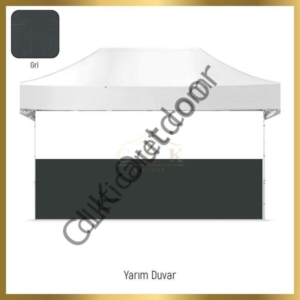 CLK 2,5x5 40 mm Katlanabilir Tente Gazebo Çadır Gazebo Çadır 1 Tam Duvar 2 Yarım Duvar