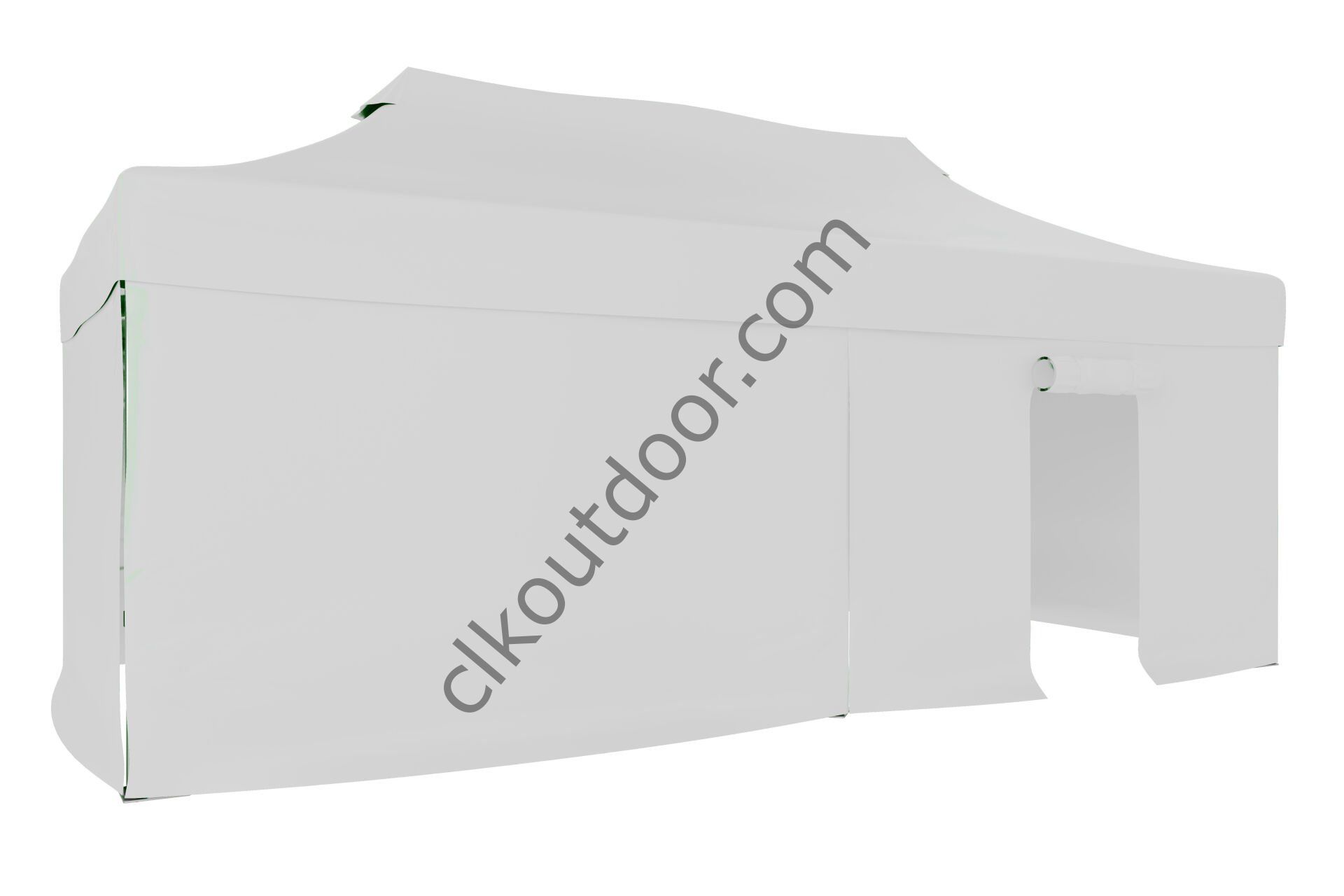 CLK 4x8 40 mm Katlanabilir Tente Gazebo Çadır Gazebo Çadır 3 Yan Kapalı 1 Kapılı Beyaz