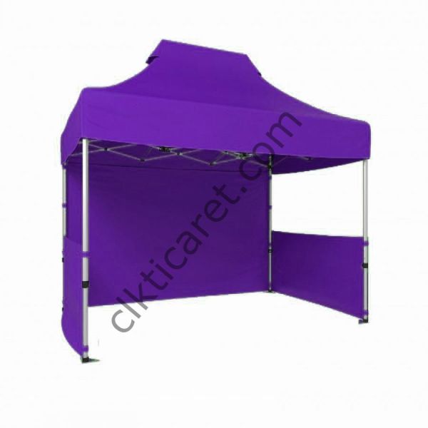 CLK 2x3 Katlanabilir Tente Gazebo Portatif Çadır 1 Tam Duvar 2 Yarım Duvar Mor