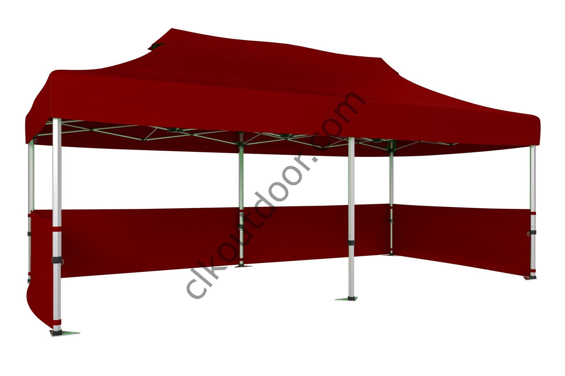 CLK 4x8 40 mm Katlanabilir Tente Gazebo Çadır Gazebo Çadır 3 Kenar Yarım Duvarlı Bordo