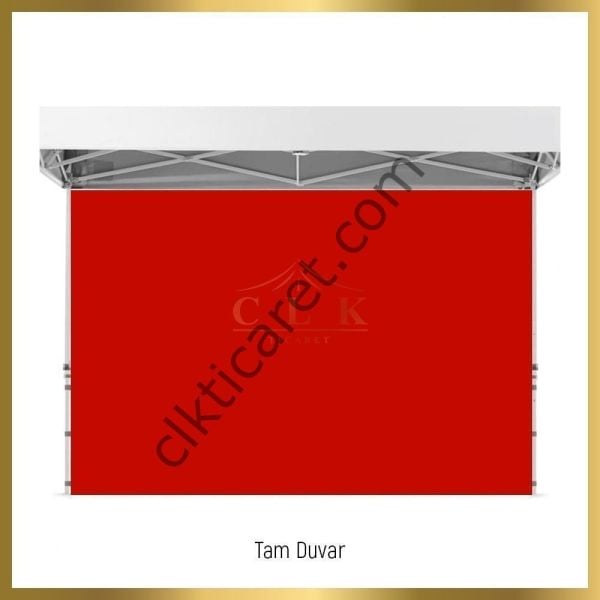 CLK 3x3 Katlanabilir Tente Gazebo Portatif Çadır 30 mm 3 Yan Duvarlı 2 Pencereli