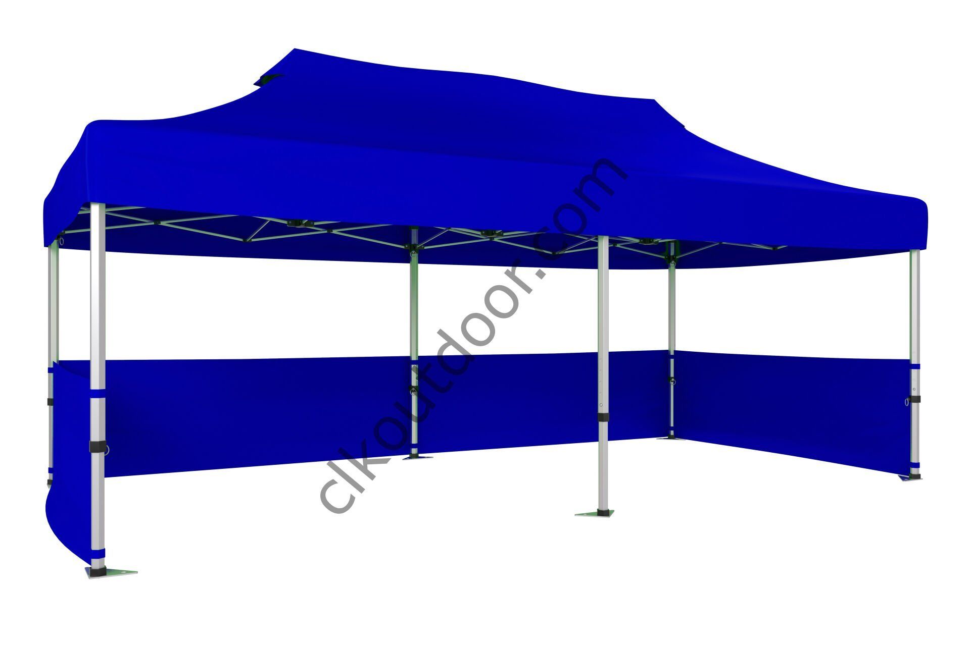 CLK 4x8 40 mm Katlanabilir Tente Gazebo Çadır Gazebo Çadır 3 Kenar Yarım Duvarlı Saks Mavi