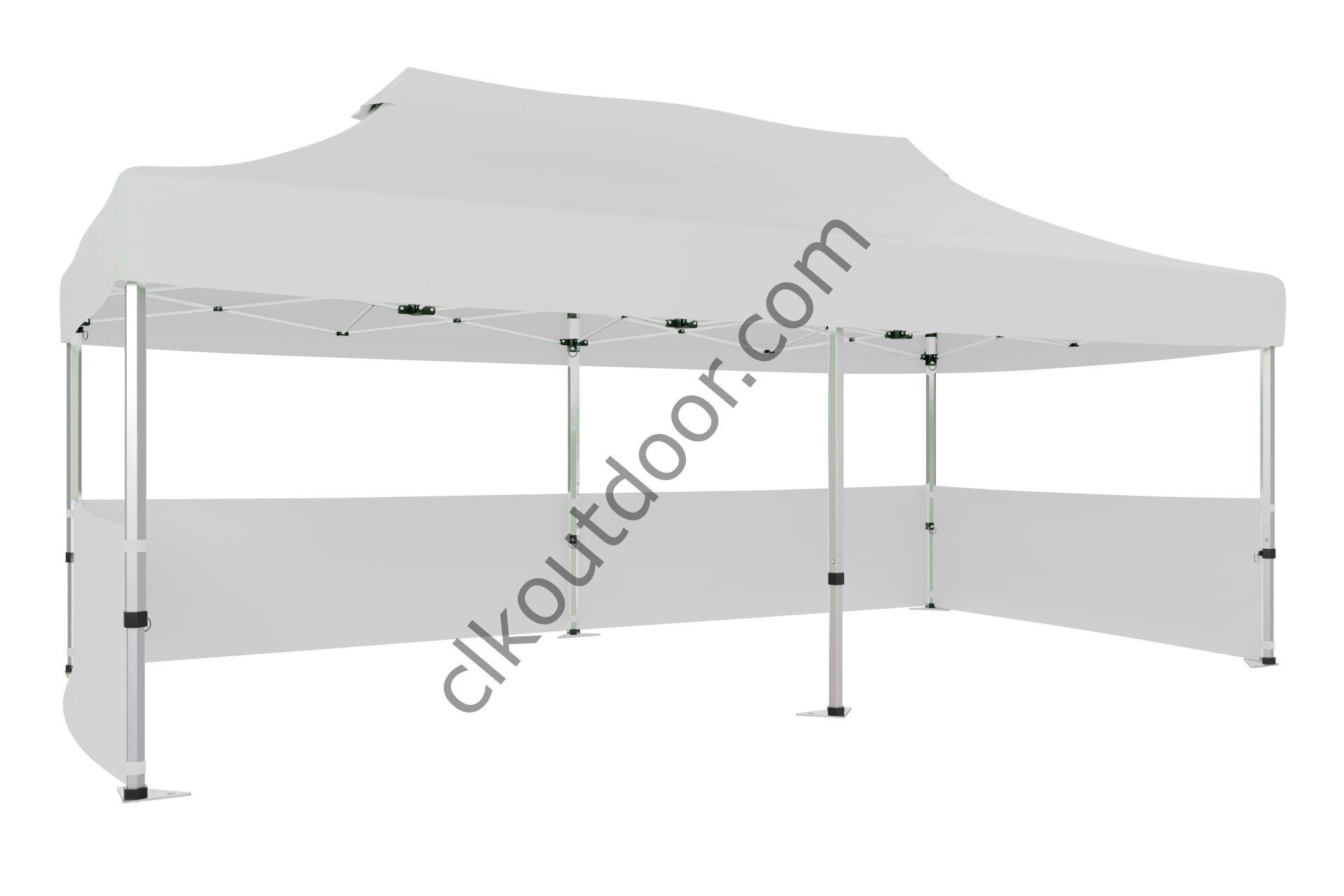 CLK 4x8 40 mm Katlanabilir Tente Gazebo Çadır Gazebo Çadır 3 Kenar Yarım Duvarlı Beyaz