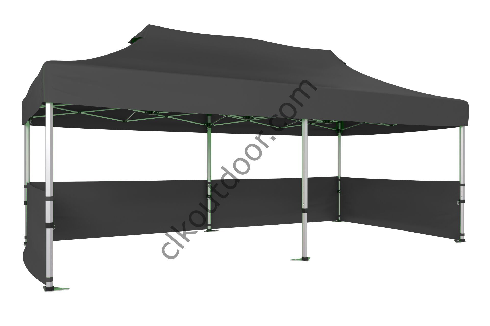 CLK 4x8 40 mm Katlanabilir Tente Gazebo Çadır Gazebo Çadır 3 Kenar Yarım Duvarlı Gri