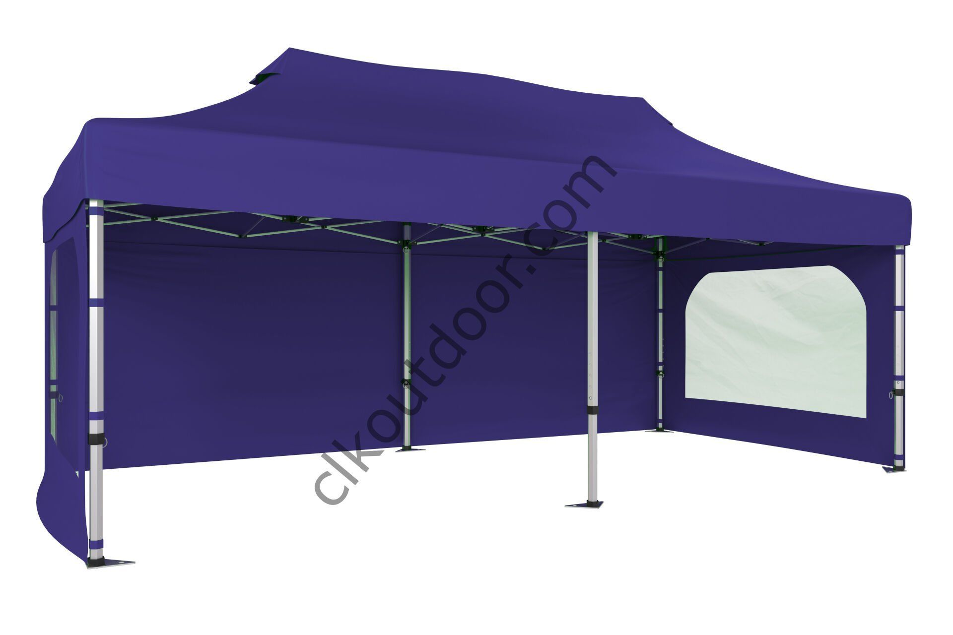 CLK 4x8 40 mm Katlanabilir Tente Gazebo Çadır Gazebo Çadır 3 Yan Duvarlı 2 Pencereli Lacivert