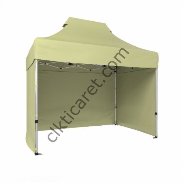 CLK 2x3 40mm Alüminyum Katlanabilir Tente Gazebo Çadır 3 Kenar Kapalı Krem