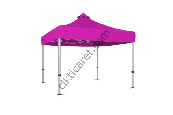 CLK 4x4 52mm Kalın Alüminyum Katlanabilir Tente Gazebo Çadır Pembe