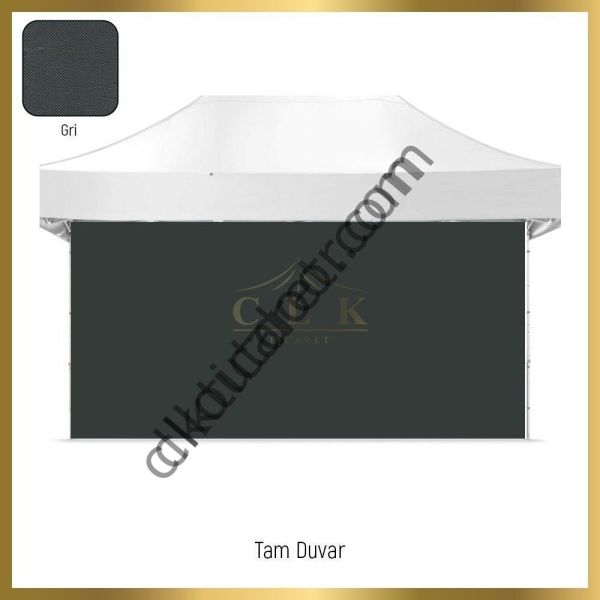 CLK 4x8 40 mm Katlanabilir Tente Gazebo Çadır Gazebo Çadır 3 Yan Duvarlı 2 Pencereli Turuncu