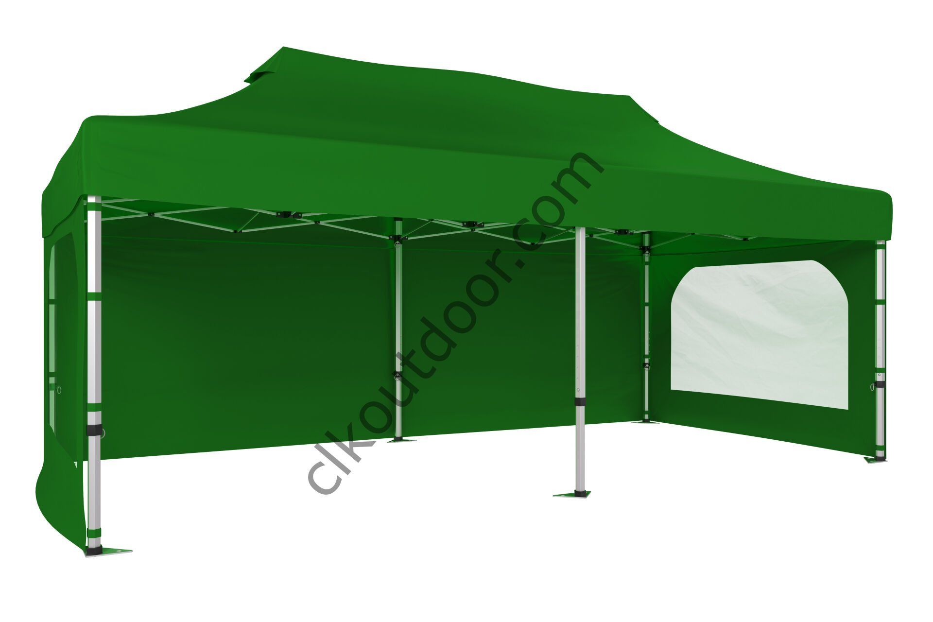 CLK 4x8 40 mm Katlanabilir Tente Gazebo Çadır Gazebo Çadır 3 Yan Duvarlı 2 Pencereli Benetton Yeşil