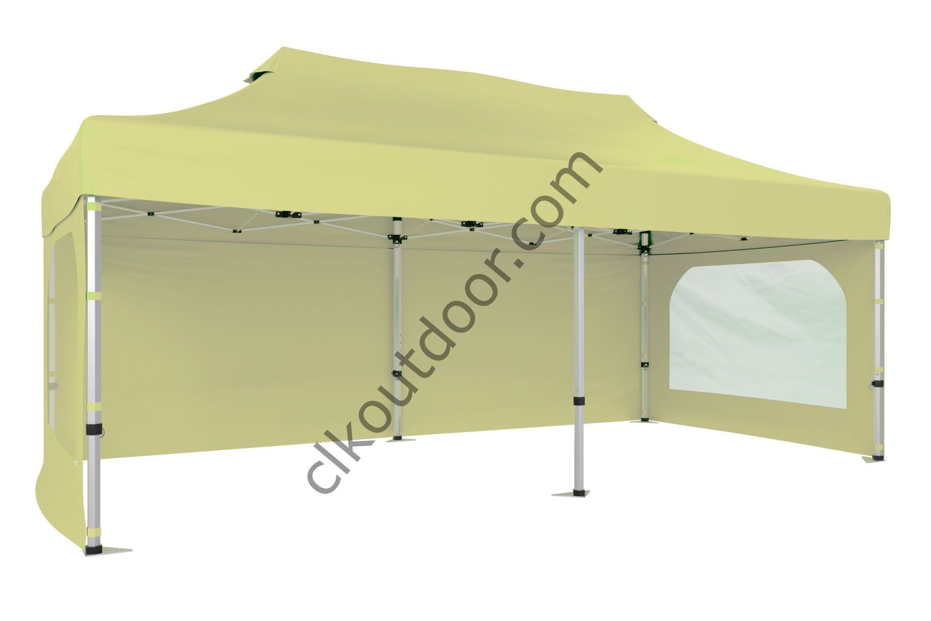 CLK 4x8 40 mm Katlanabilir Tente Gazebo Çadır Gazebo Çadır 3 Yan Duvarlı 2 Pencereli Bej