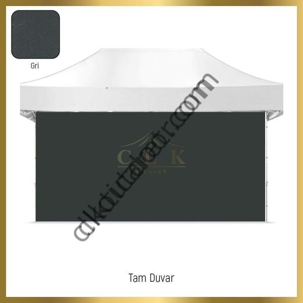 CLK 4x8 40 mm Katlanabilir Tente Gazebo Çadır Gazebo Çadır 3 Yan Duvarlı 2 Pencereli Bej