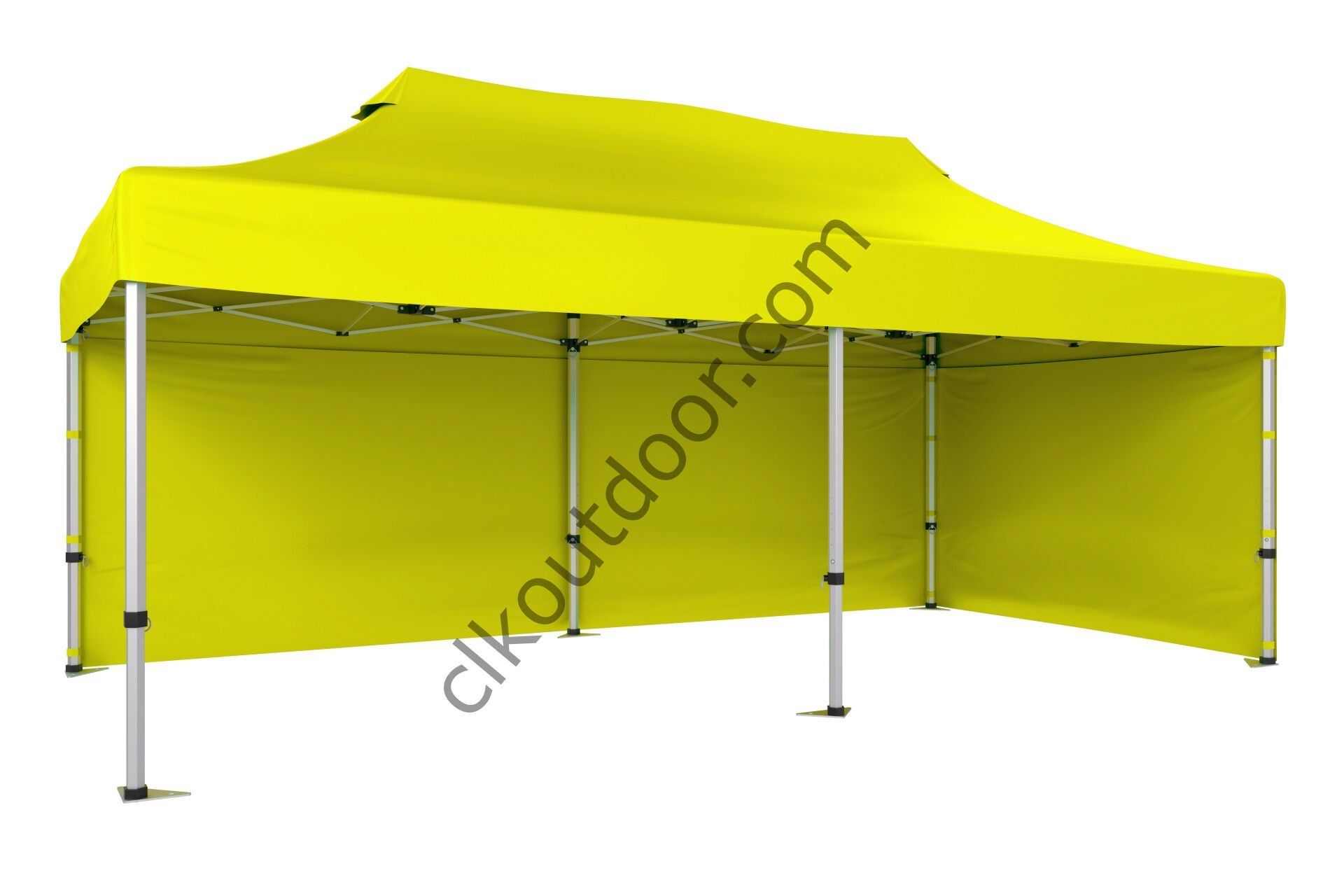 CLK 4x8 40 mm Katlanabilir Tente Gazebo Çadır Çardak Portatif 2 Yan Kapalı Sarı