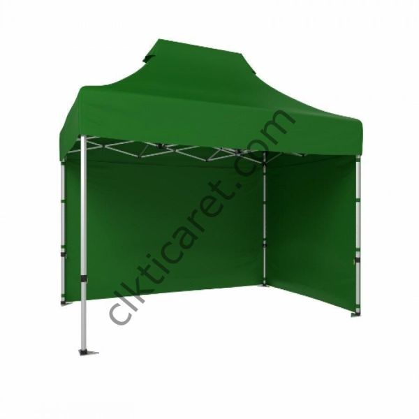CLK 2x3 40mm Alüminyum Katlanabilir Tente Gazebo Çadır 2 Kenar Kapalı Benetton Yeşil