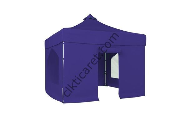 CLK 2,5x2,5 40 mm Katlanabilir Tente Gazebo Çadır Gazebo Çadır 2 Yan Pencereli 1 Yan Aksesuarsız 1 Yan Kapılı Lacivert
