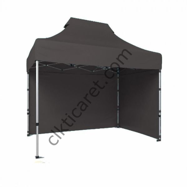 CLK 2x3 40mm Alüminyum Katlanabilir Tente Gazebo Çadır 2 Kenar Kapalı Gri