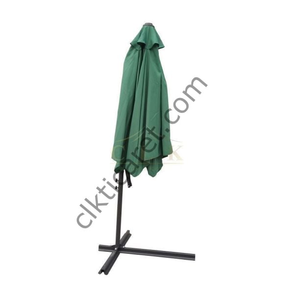 CLK Garden Basic 3 mt  Yandan Kollu Bahçe Şemsiyesi Yeşil