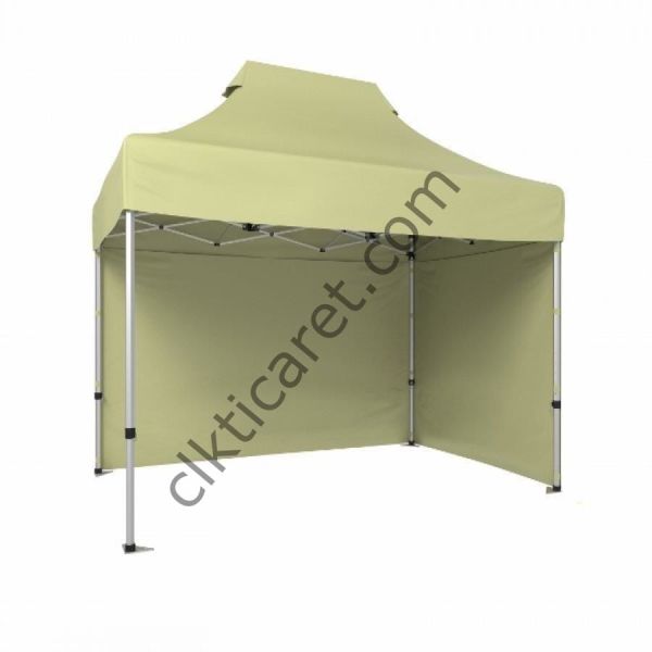 CLK 2x3 40mm Alüminyum Katlanabilir Tente Gazebo Çadır 2 Kenar Kapalı Krem