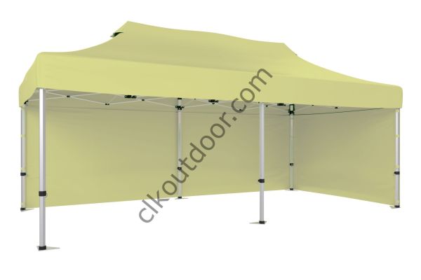 CLK 4x8 40 mm Katlanabilir Tente Gazebo Çadır Çardak Portatif 2 Yan Kapalı Krem