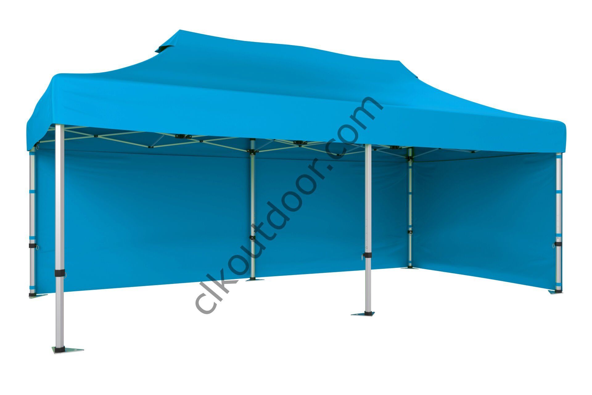 CLK 4x8 40 mm Katlanabilir Tente Gazebo Çadır Çardak Portatif 2 Yan Kapalı Açık Mavi (Turkuaz)