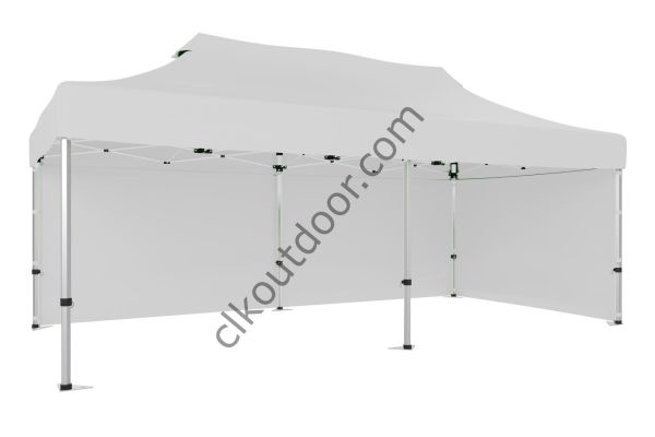 CLK 4x8 40 mm Katlanabilir Tente Gazebo Çadır Çardak Portatif 2 Yan Kapalı Beyaz