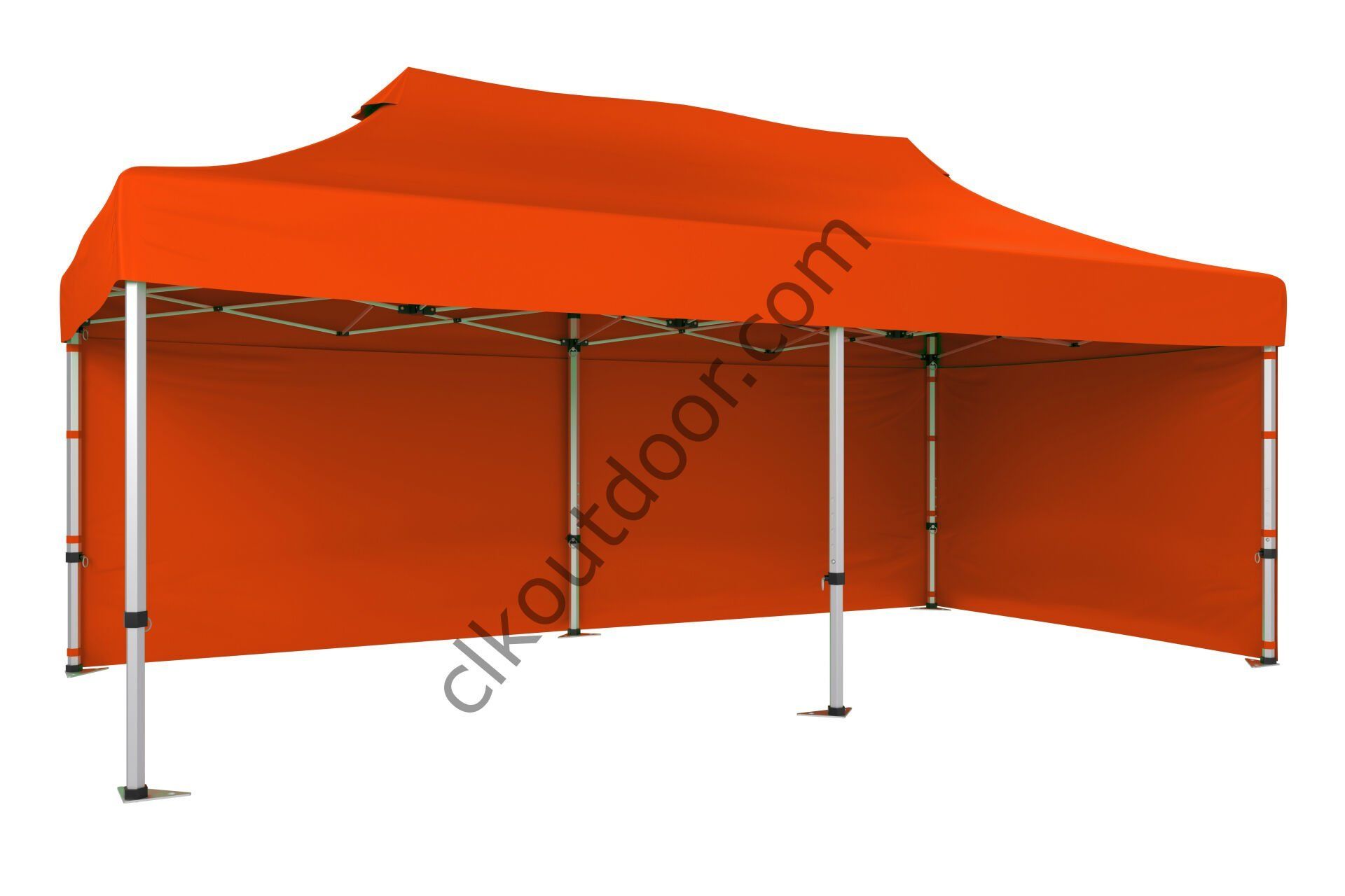 CLK 4x8 40 mm Katlanabilir Tente Gazebo Çadır Çardak Portatif 2 Yan Kapalı Turuncu