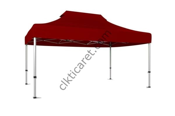 CLK 3x4,5 40 mm Katlanabilir Tente Gazebo Çadır Bordo
