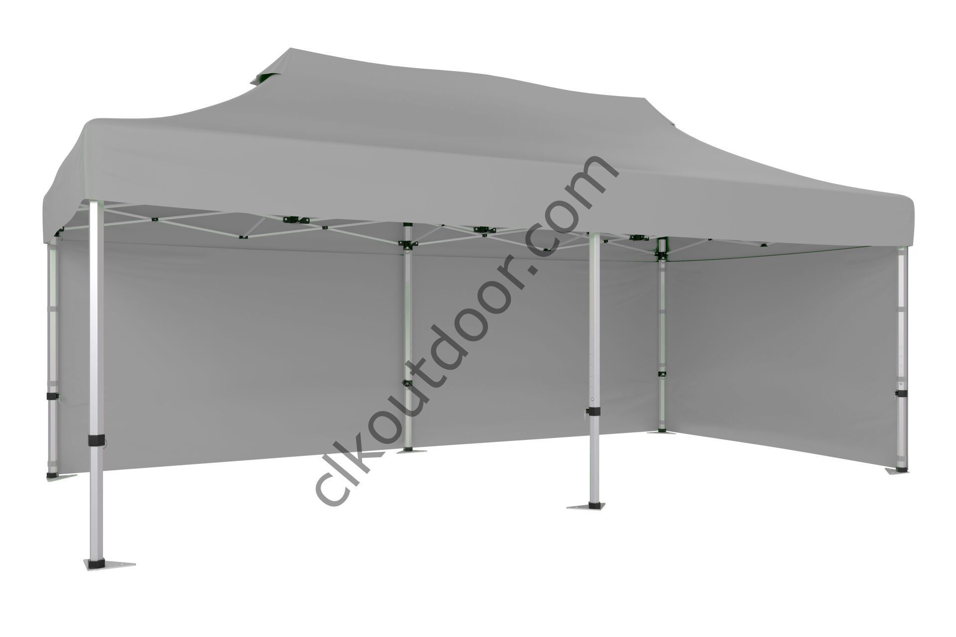 CLK 4x8 40 mm Katlanabilir Tente Gazebo Çadır Çardak Portatif 2 Yan Kapalı Açık Gri