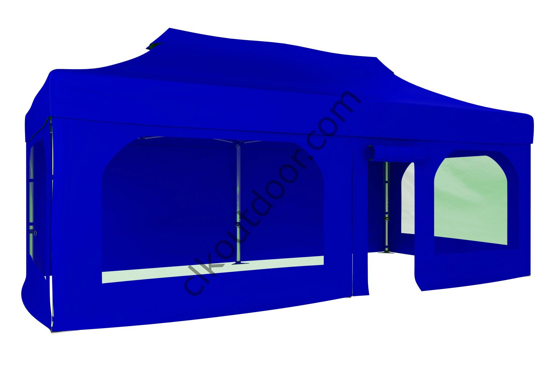 CLK 4x8 40 mm Katlanabilir Tente Gazebo Çadır Gazebo Çadır 2 Yan Pencereli 1 Yan Aksesuarsız 1 Yan Kapı ve Pencereli Saks Mavi