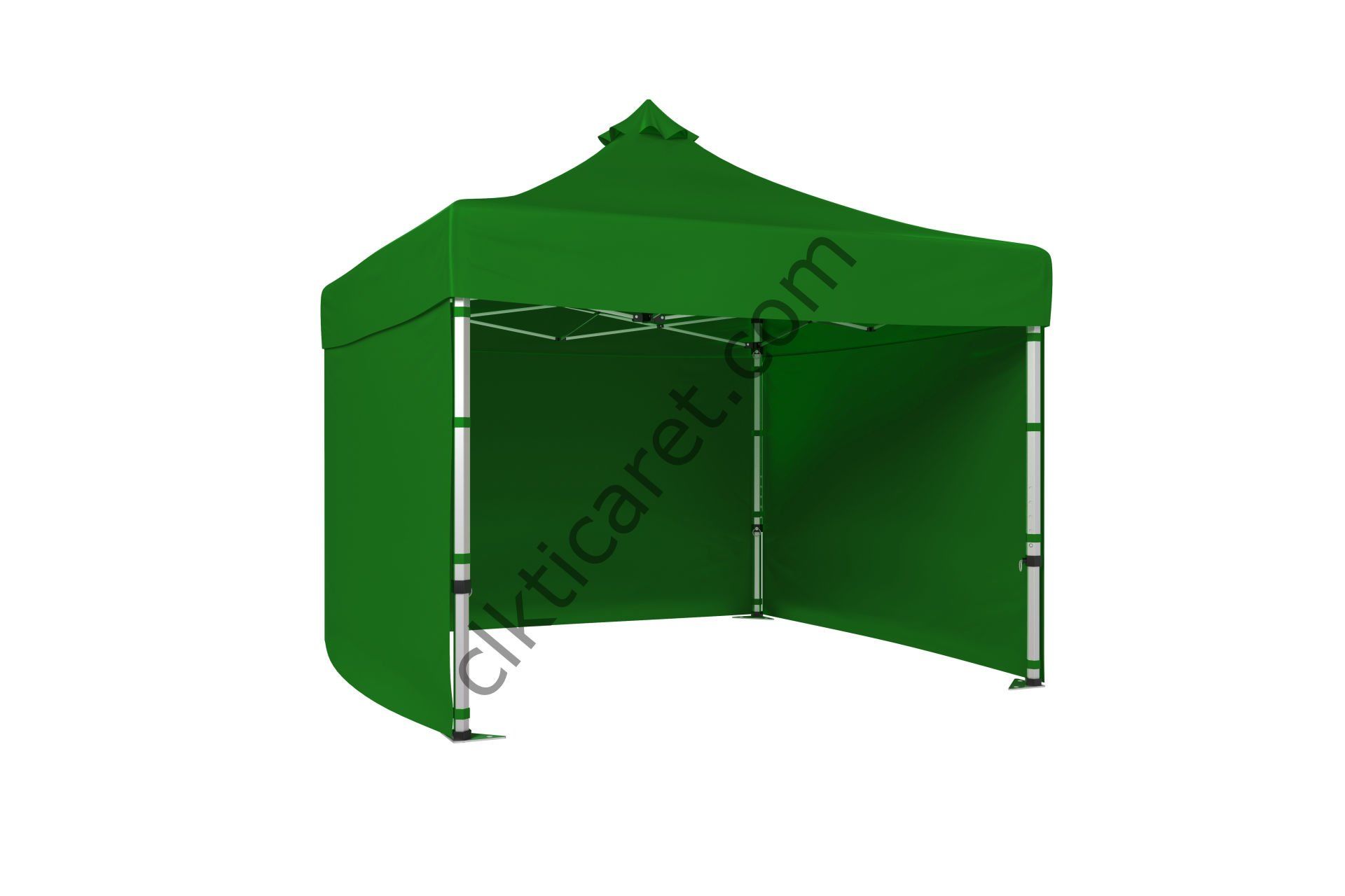 CLK 3x3 Katlanabilir Tente Gazebo Portatif Çadır 30 mm 3 Yan Kapalı Benetton Yeşil